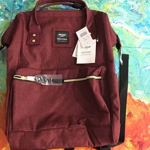 Himawari backpack burgundy in color